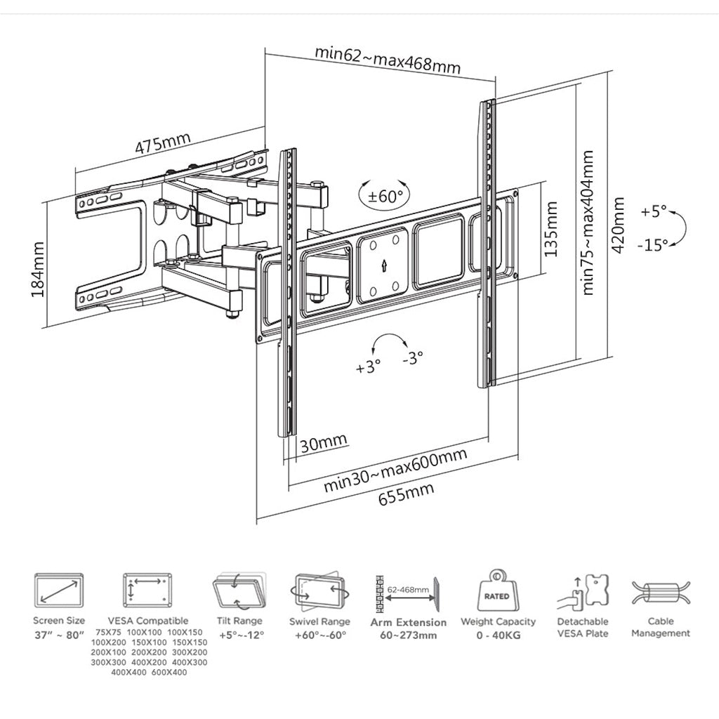 ULTi Valor TV Wall Mount