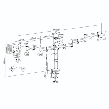 EVO Triple Monitor Arm | T21