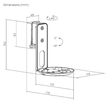 ULTi Adjustable Speaker Wall Mount for Sonos Era 100