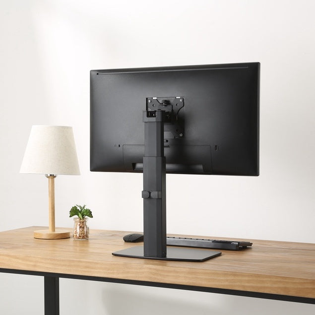 ULTi Ergo Free Standing Monitor Mount Desk Stand, Spring Height Adjustable Monitor Arm for Screens up to 32 inches
