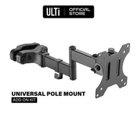 ULTi Universal Full Motion Pole Mount Bracket Monitor Arm, 75 & 100mm VESA Plate, Fits 17 to 32 inch Monitor & TV Screen