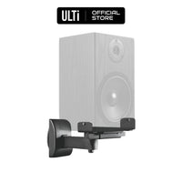 ULTi Heavy Duty Bookshelf Speaker Wall Mounting Bracket for Large Speakers, Tilt, Swivel, Width Adjustable & Holds 25kg