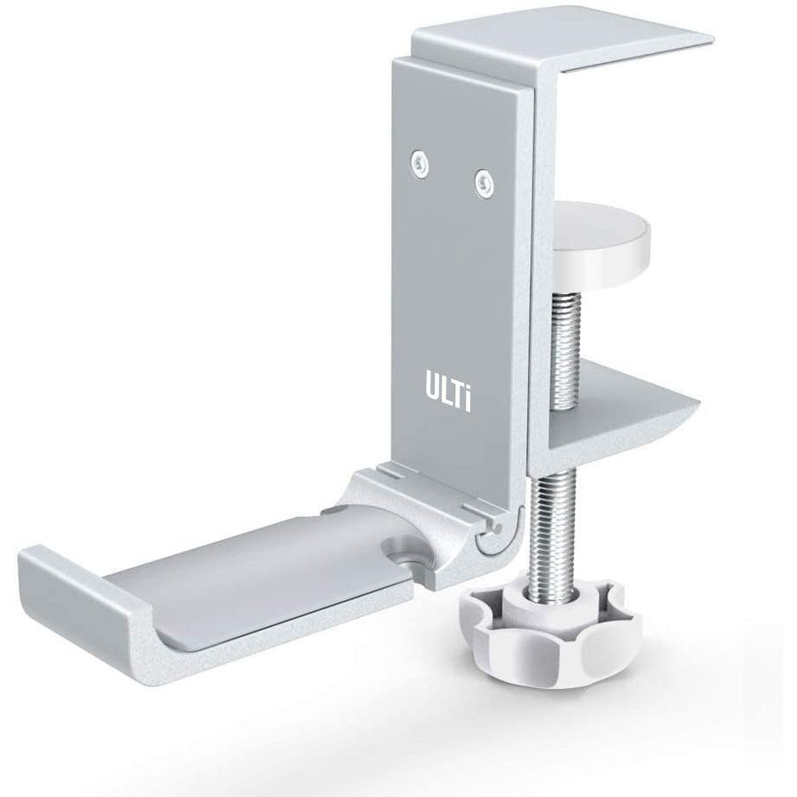 ULTi Headphone Mount Hanger Stand with Cable Organiser, Foldable Design, Aluminium Headset Stand, Under Desk Holder