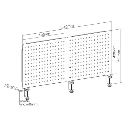 Pegboard Panel & Gamer + Office Accessories Bundle