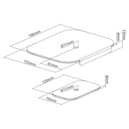 Reinforcement Plate for Monitor Arm | C15