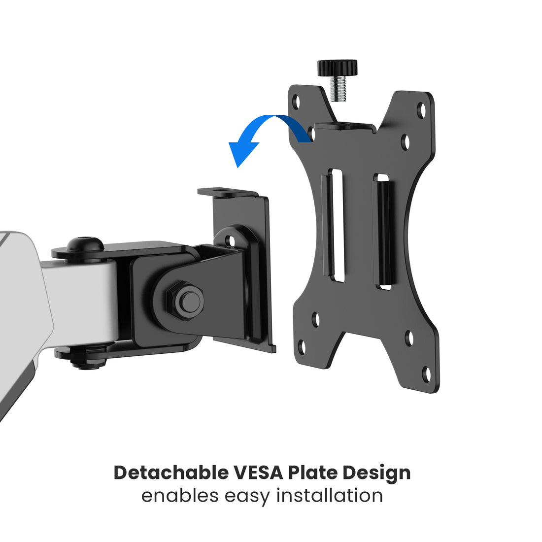 Stealth Single Wall-Mounted Monitor Arm | T10