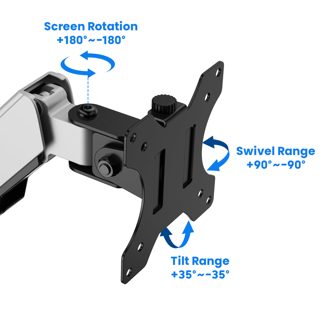 Stealth Single Wall-Mounted Monitor Arm | T10