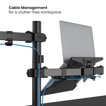 EVO Dual Monitor Arm with Laptop Tray | T01