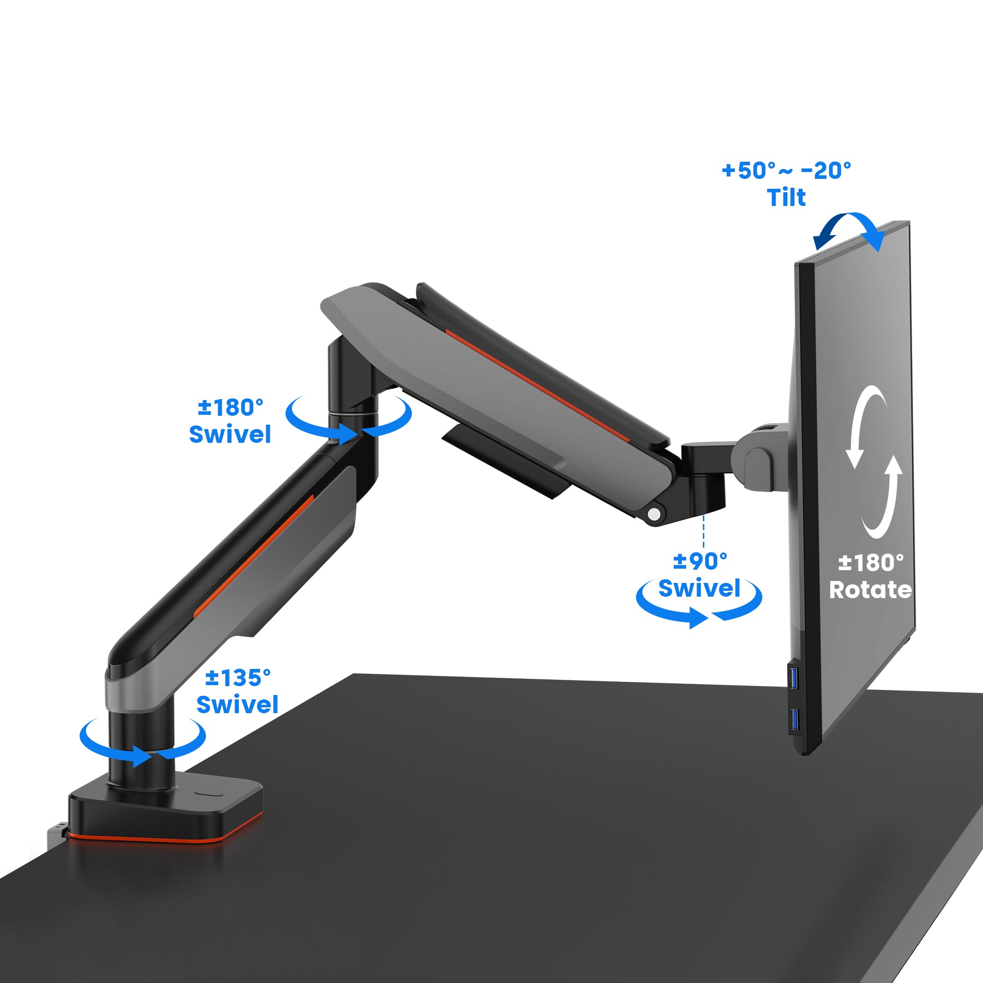 Magma Single Monitor Arm | T38